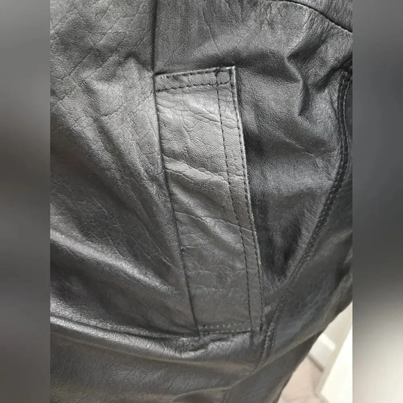 Vintage Super Goose Genuine Leather Duck Down Winter Coat sz M - Picture 9 of 11